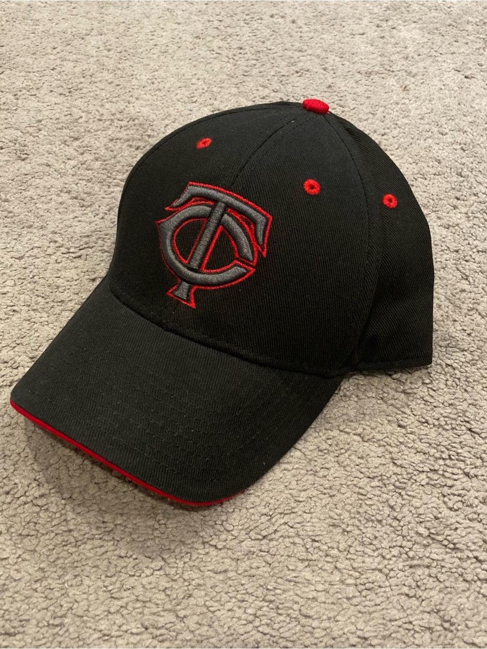 Minnesota Twins TC Baseball Hat Black MLB One Size Adjustable Cap MN Sports Team